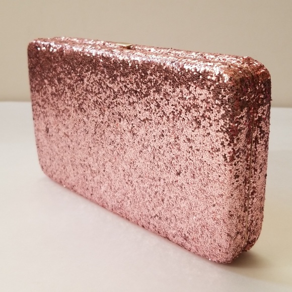 pink glitter clutch